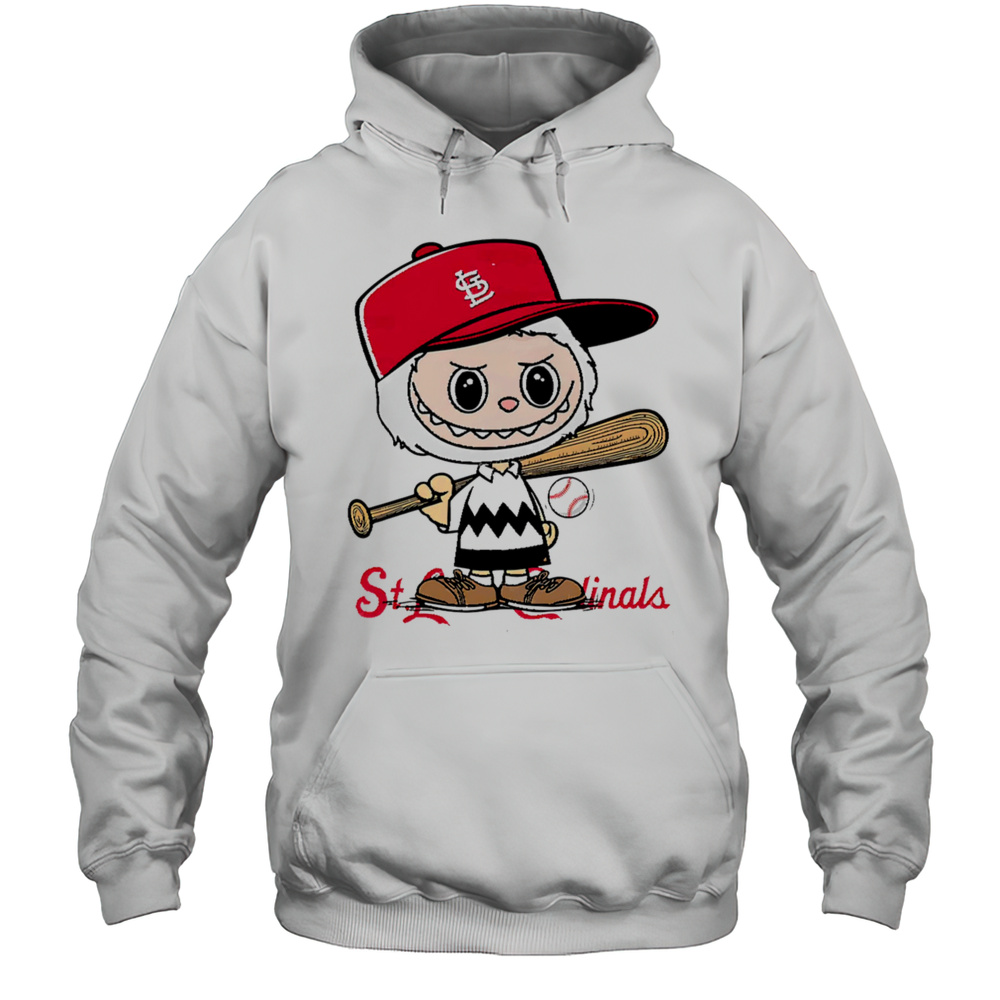 Labubu Charlie Brown St Louis Cardinals Shirt Unisex Hoodie
