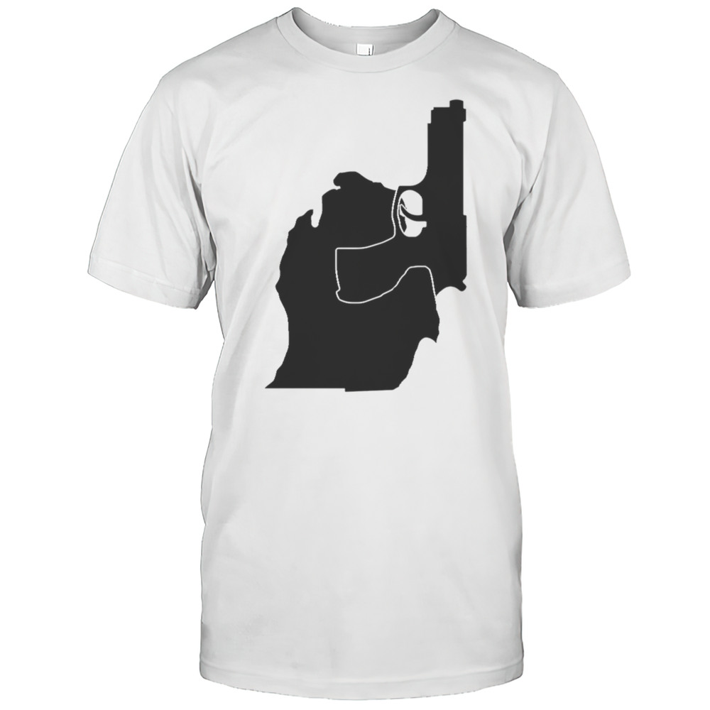 Michigan Mitten With Gun Design Shirt