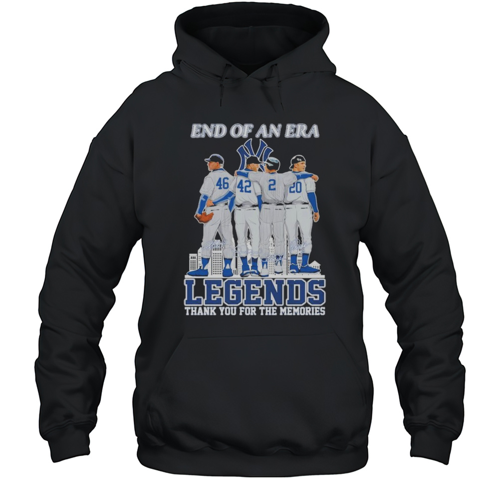 New York Yankees End Of An Era Legends Thank You For The Memories Signatures T-shirt Unisex Hoodie