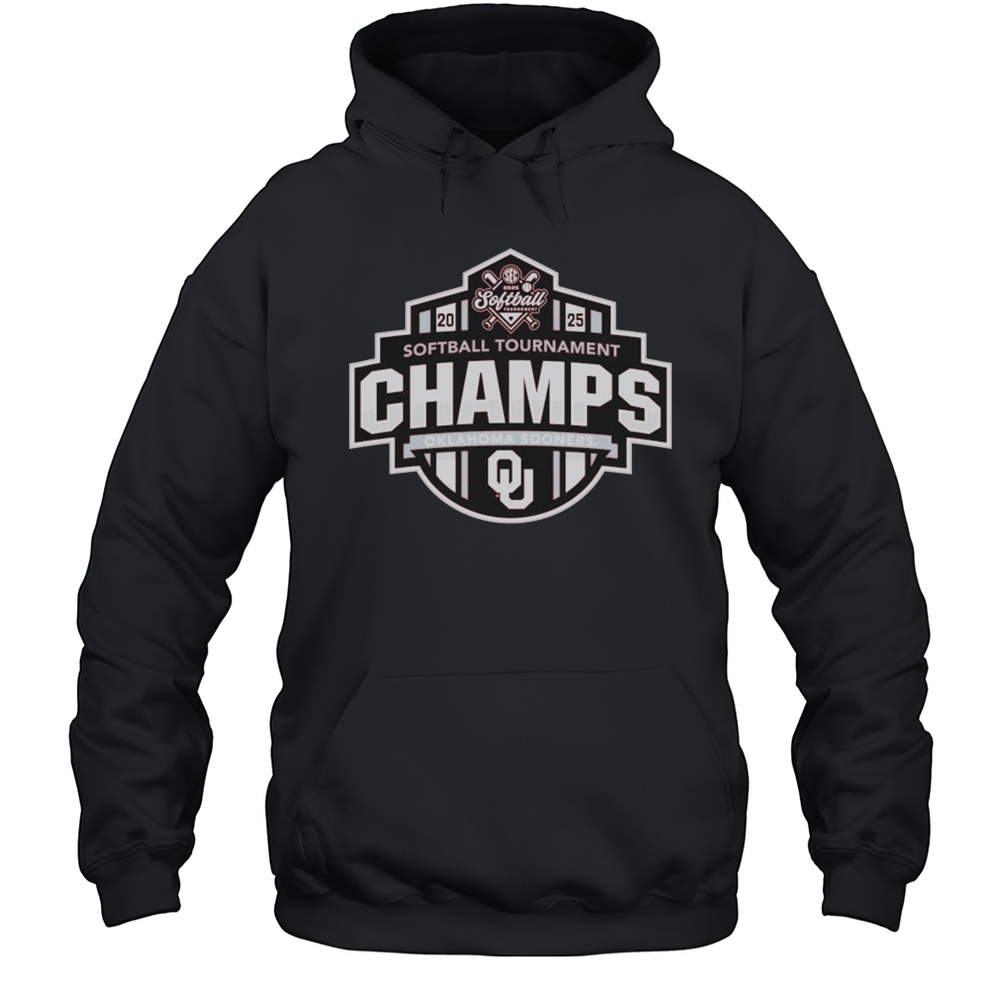 Oklahoma Sooners Softball 2025 SEC Conference Tournament Champions T-shirt Unisex Hoodie