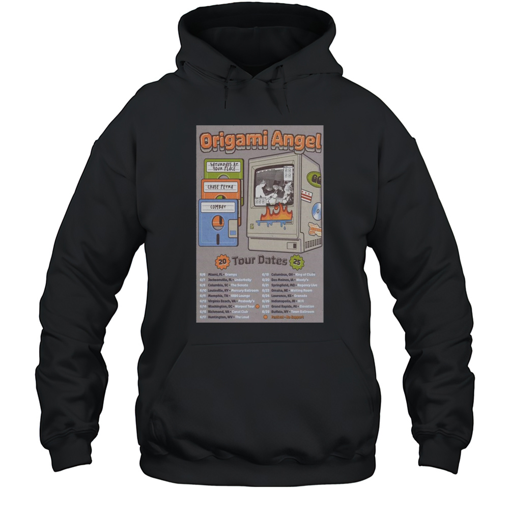 Origami Angel Tour Dates 2025 T-shirt Unisex Hoodie