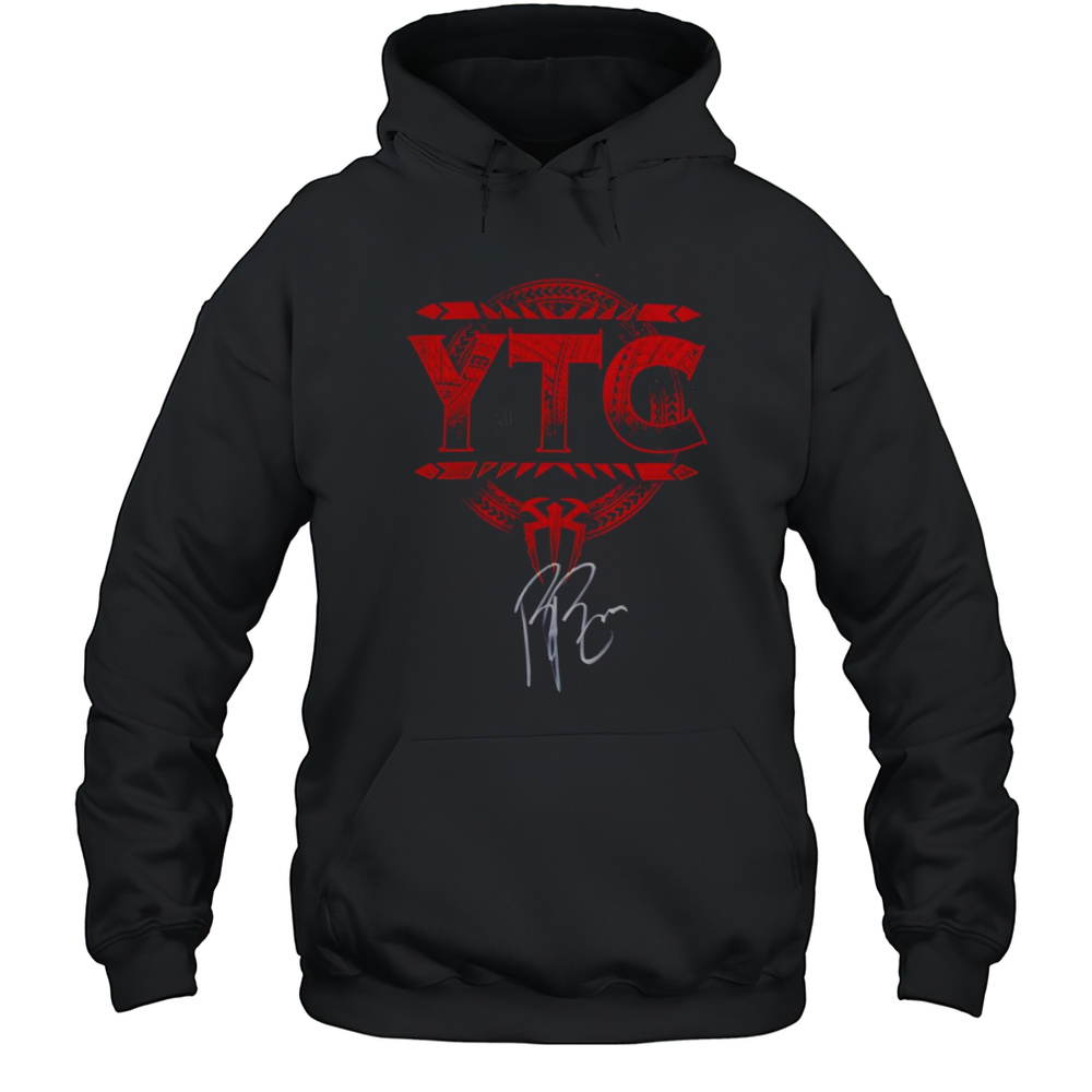 Roman Reigns WWE Autographed YTC Shirt Unisex Hoodie