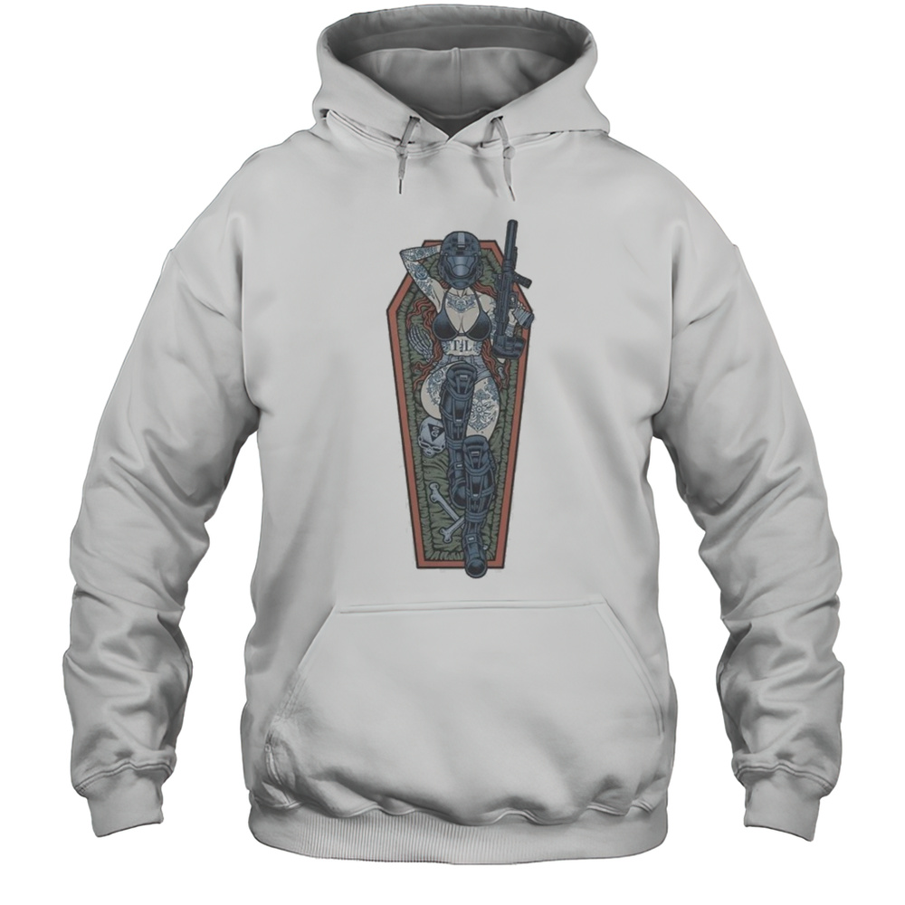 Space Siren Threat Llama T-shirt Unisex Hoodie