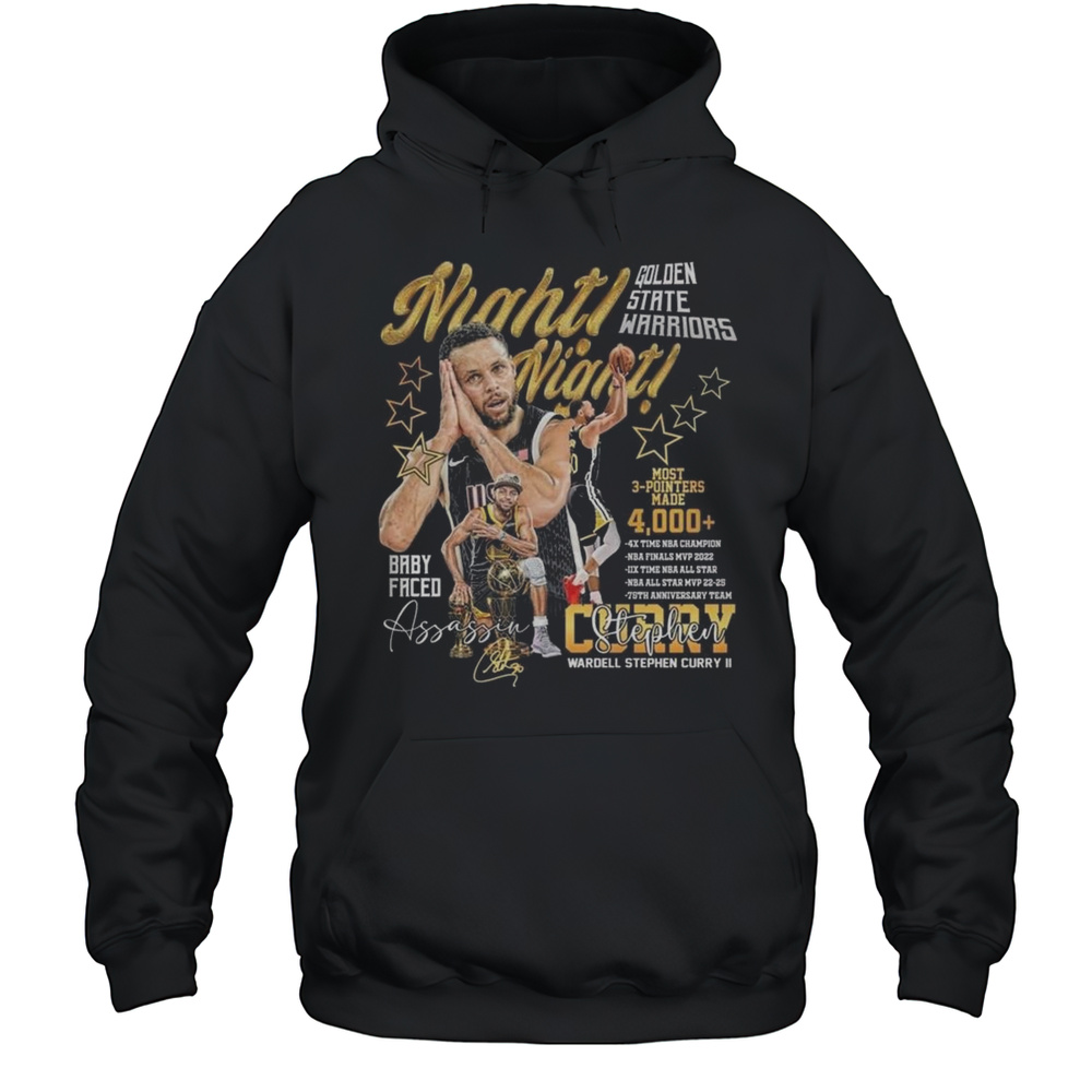 Stephen Curry X Golden State Warriors Night Night Baby Faced Assassin Shirt Unisex Hoodie