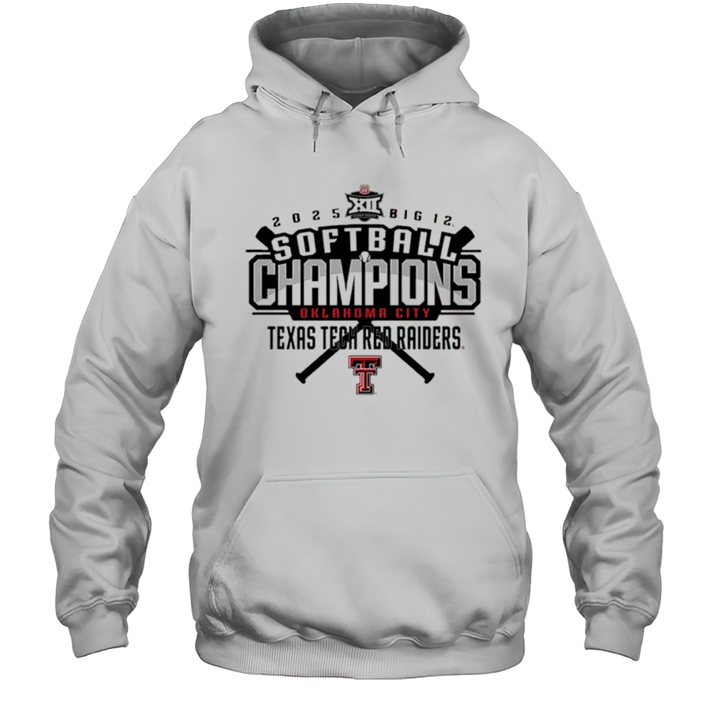 Texas Tech Red Raiders Big 12 Softball Conference Tournament Champions Locker Room 2025 T-shirt Unisex Hoodie