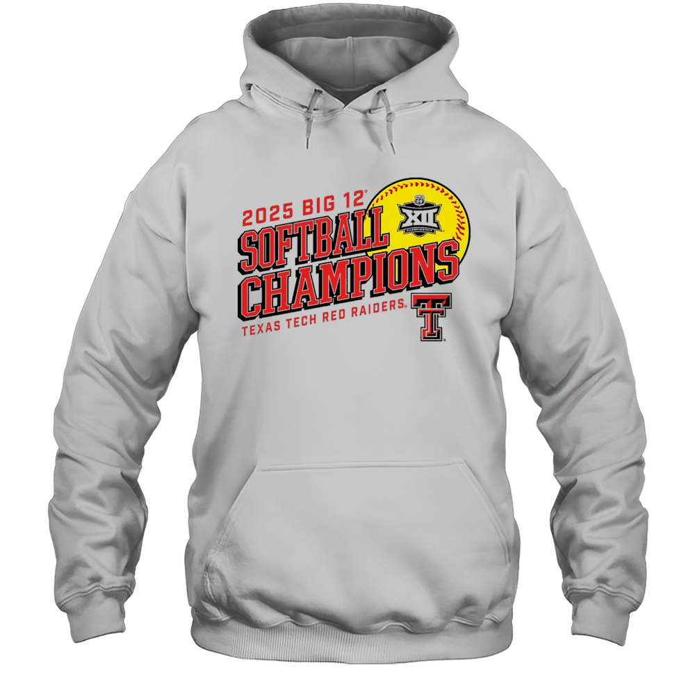 Texas Tech Red Raiders Big 12 Softball Conference Tournament Champions NCAA 2025 T-shirt Unisex Hoodie