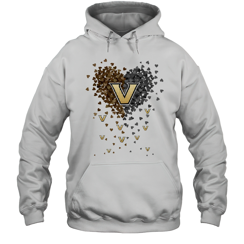 Vanderbilt Commodores Heart Explosion Shirt Unisex Hoodie