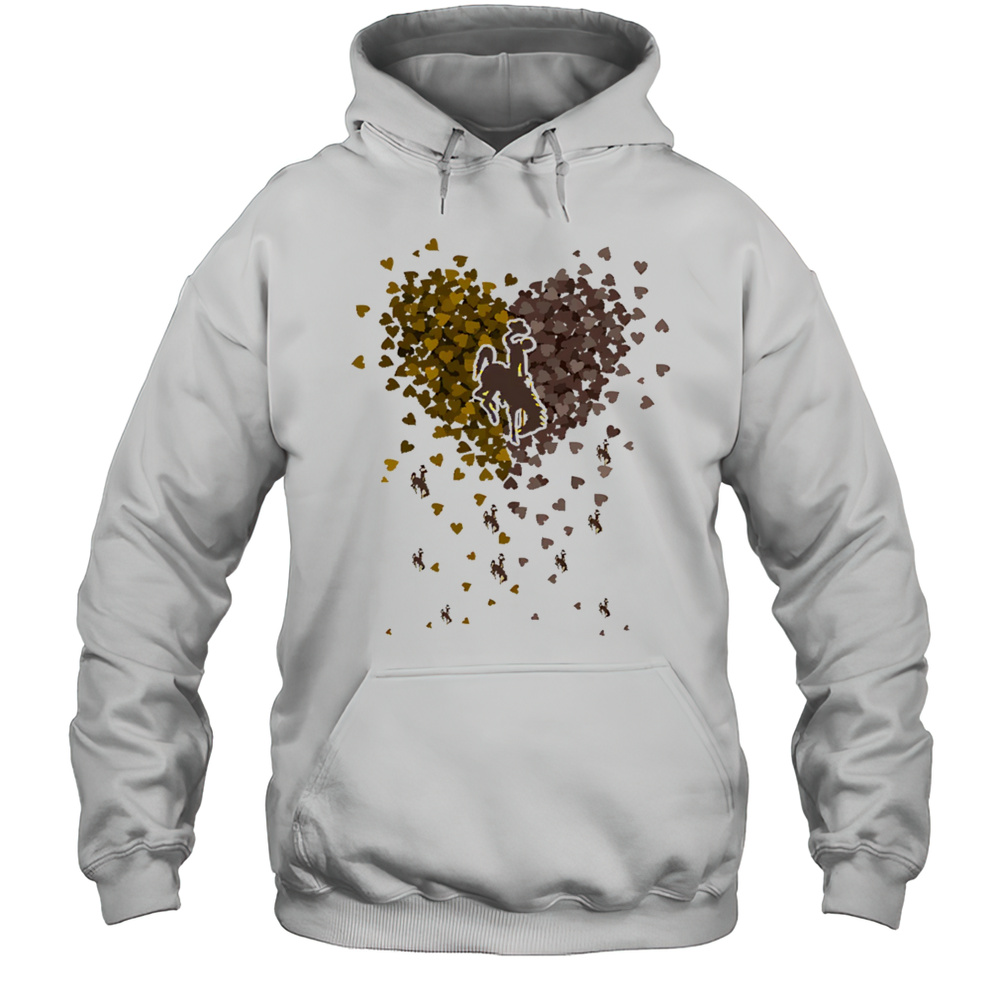 Wyoming Cowboys Heart Explosion Shirt Unisex Hoodie