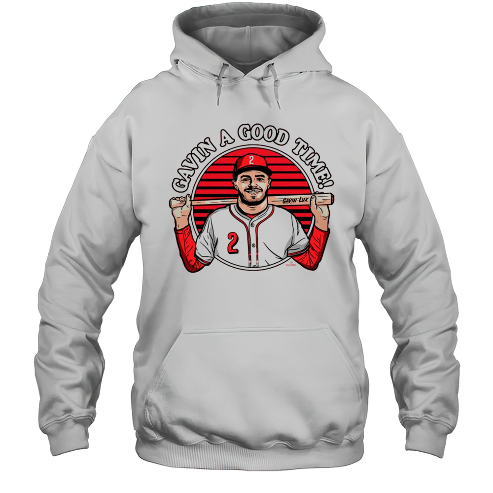 Gavin A Good Time Gavin Lux Cincinnati Reds MLB Painting T-shirt Unisex Hoodie