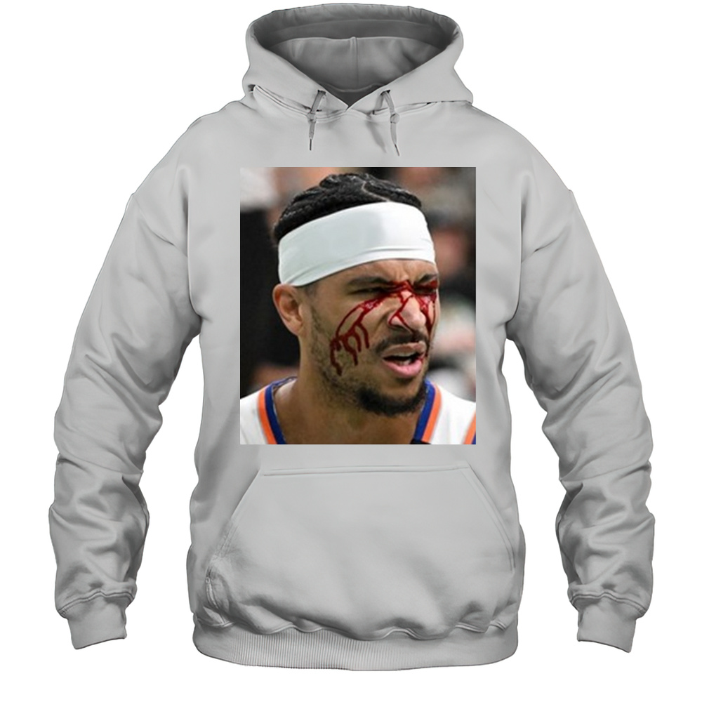 Josh Hart After Getting Elbowed In The Face New York Knicks T-shirt Unisex Hoodie