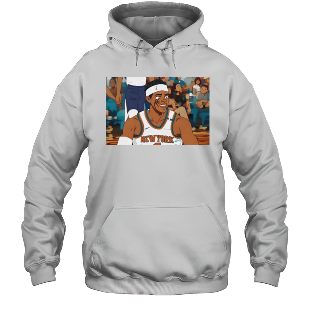 Josh Hart New York Knicks Takes Elbow From Kornet Anime Shirt Unisex Hoodie