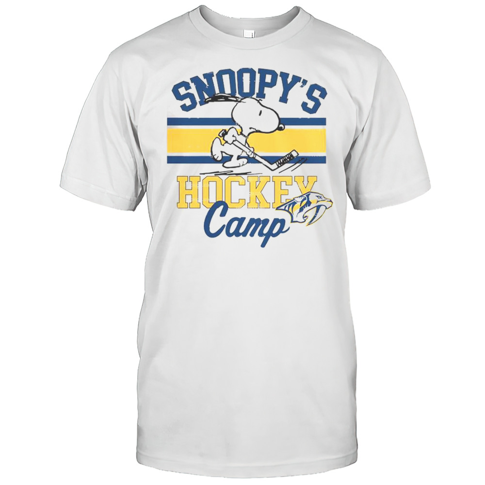 Snoopy Nashville Predators Snoopys Hockey Camp Snoopy NHL All Teams T-Shirt