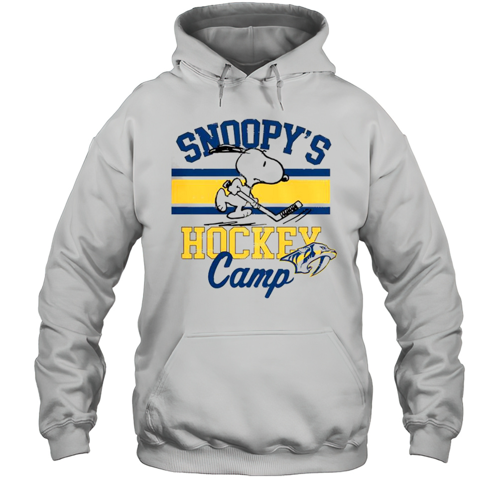 Snoopy Nashville Predators Snoopys Hockey Camp Snoopy NHL All Teams T-Shirt Unisex Hoodie