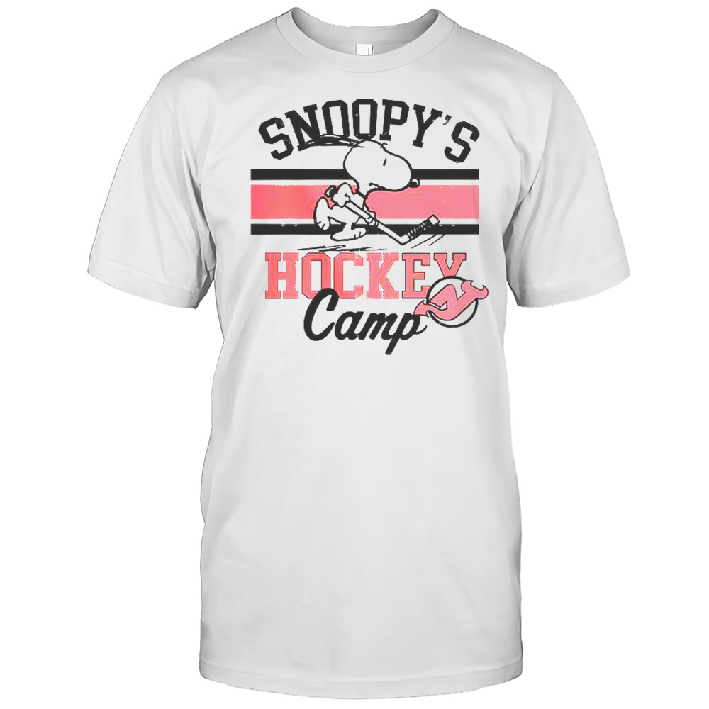 Snoopy New Jersey Devils Snoopys Hockey Camp Snoopy NHL All Teams T-Shirt