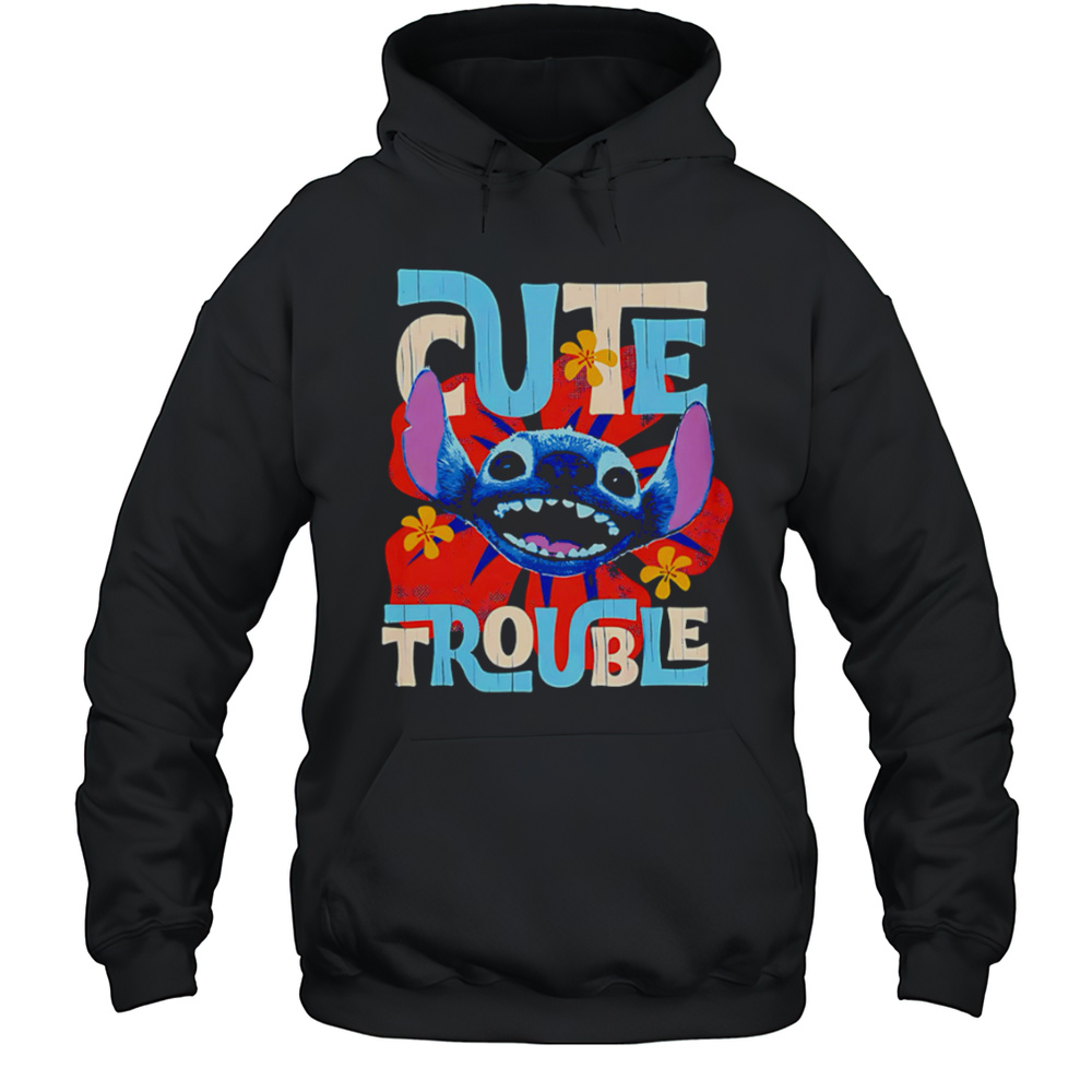 Disney Lilo Stitch Movie Live Action Stitch Cute Trouble Shirt Unisex Hoodie
