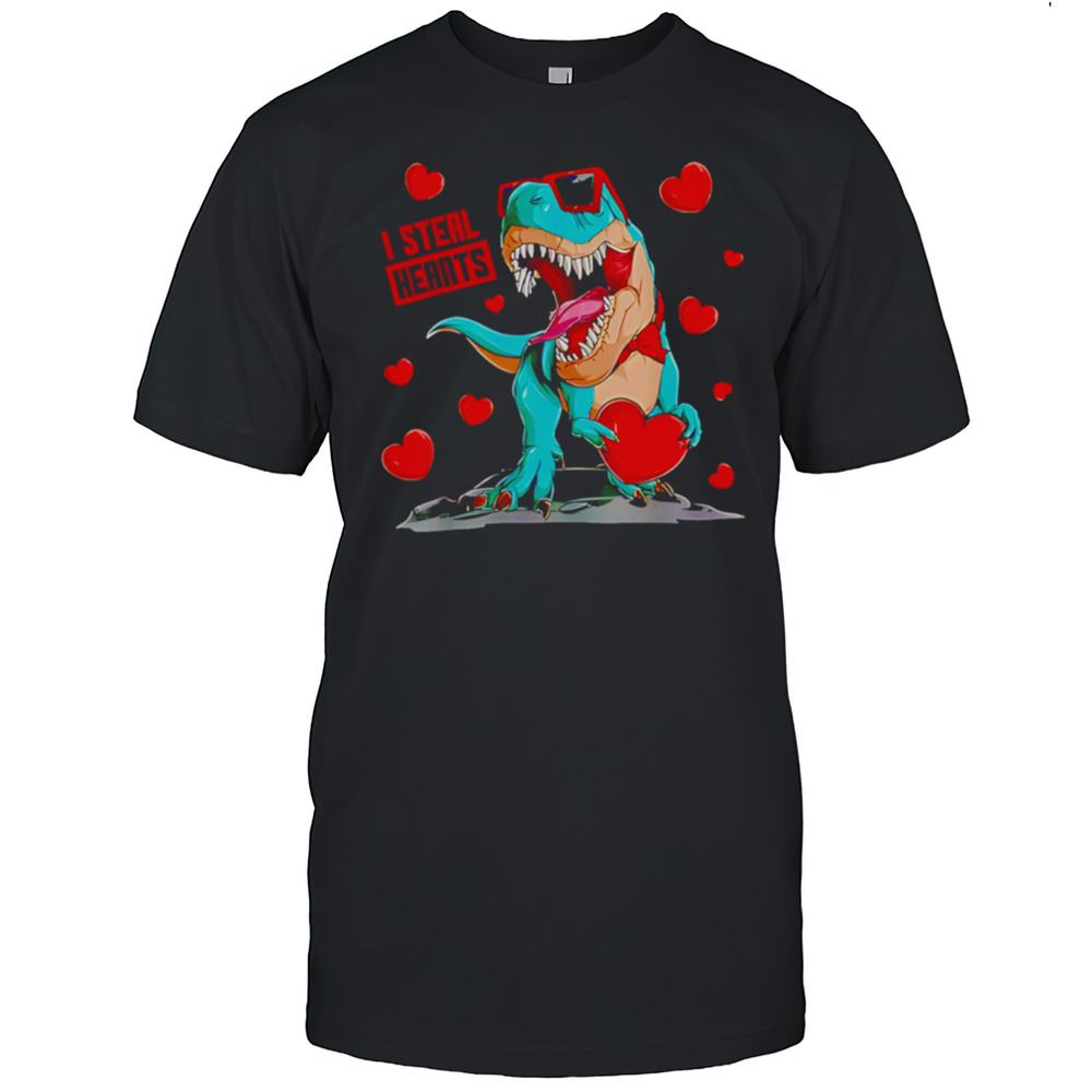 Gildan LoveS Day Dino I Steal Hearts Shirt