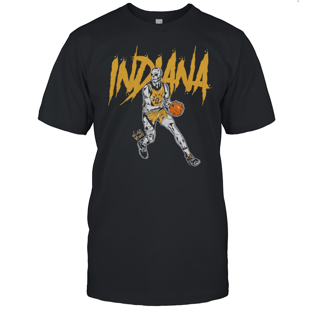 Indiana Pacers Basketball Skeleton Retro Shirt