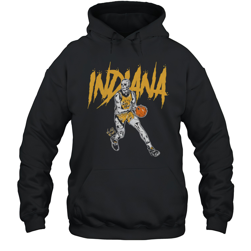 Indiana Pacers Basketball Skeleton Retro Shirt Unisex Hoodie