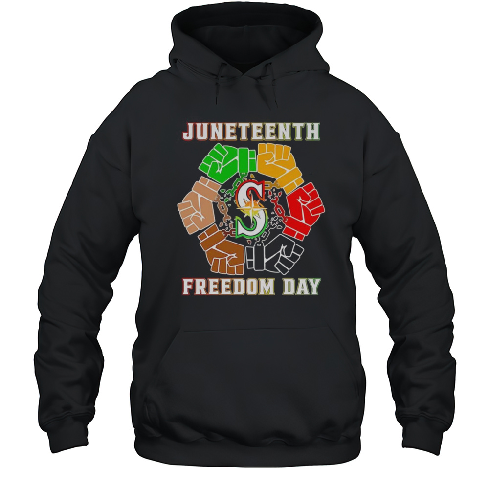 Juneteenth Freedom Day Seattle Seahawks Shirt Unisex Hoodie