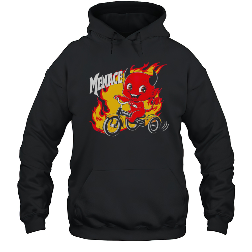 Menace Little Devils Ride A Bike Burning Shirt Unisex Hoodie