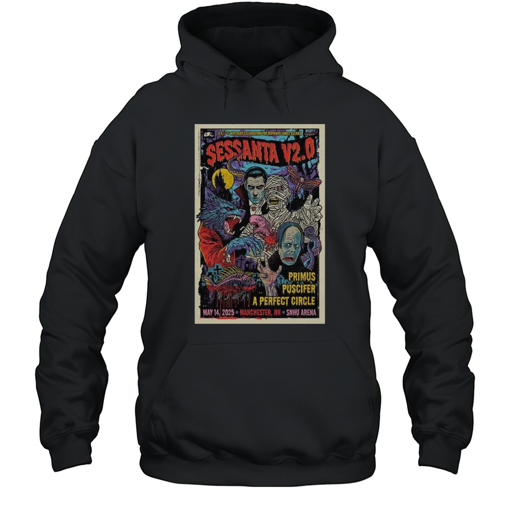 Sessanta V2.0 SNHU Arena Manchester NH May 14 2025 Tour T-shirt Unisex Hoodie