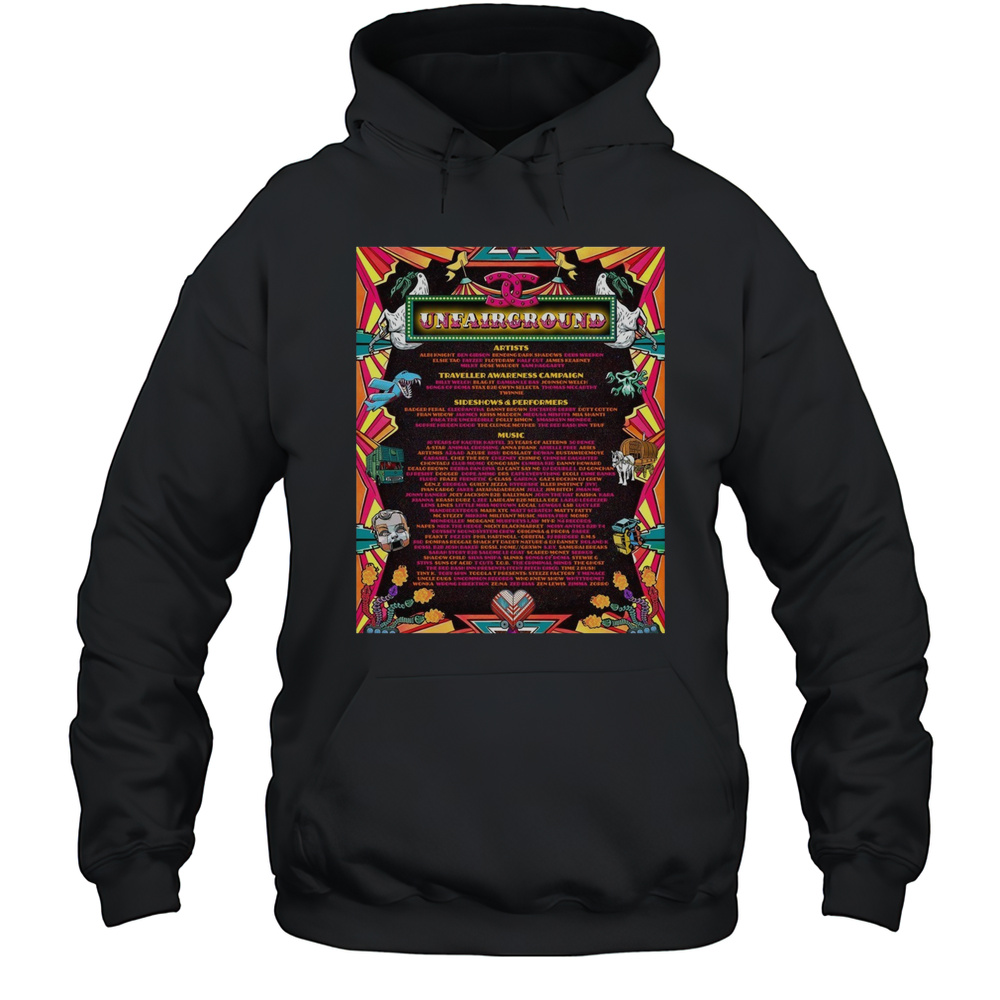 Unfairground Artists Albi Knight Ben Gibson Bending Dark Shadows Debs Wrekon 2025 Poster T-shirt Unisex Hoodie