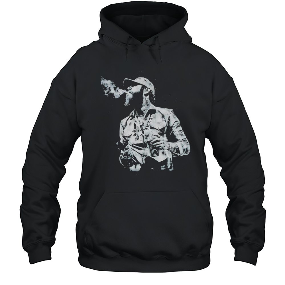 Western Cowboy Post Malone Smoking Graphic Vintage Shirt Unisex Hoodie
