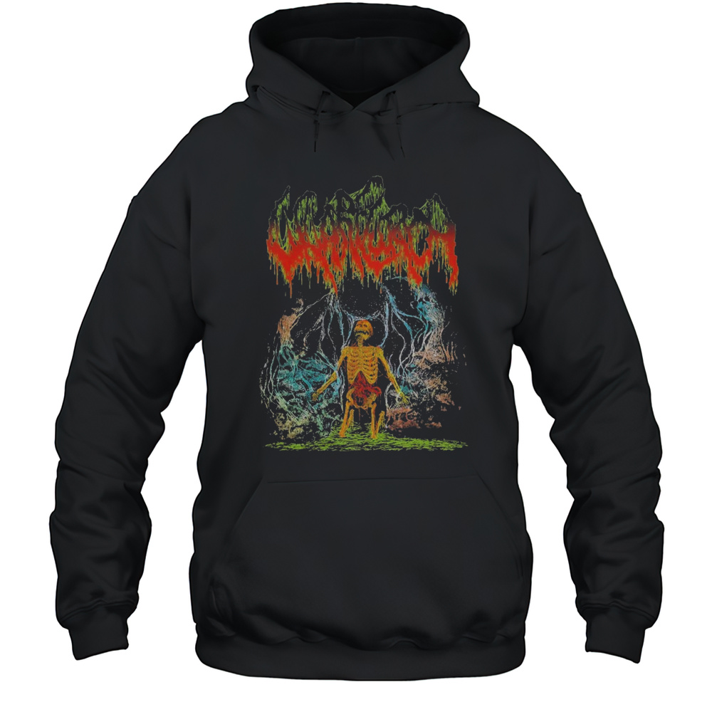 Wharflurch Psychedelic Fright Skeleton T-shirt Unisex Hoodie