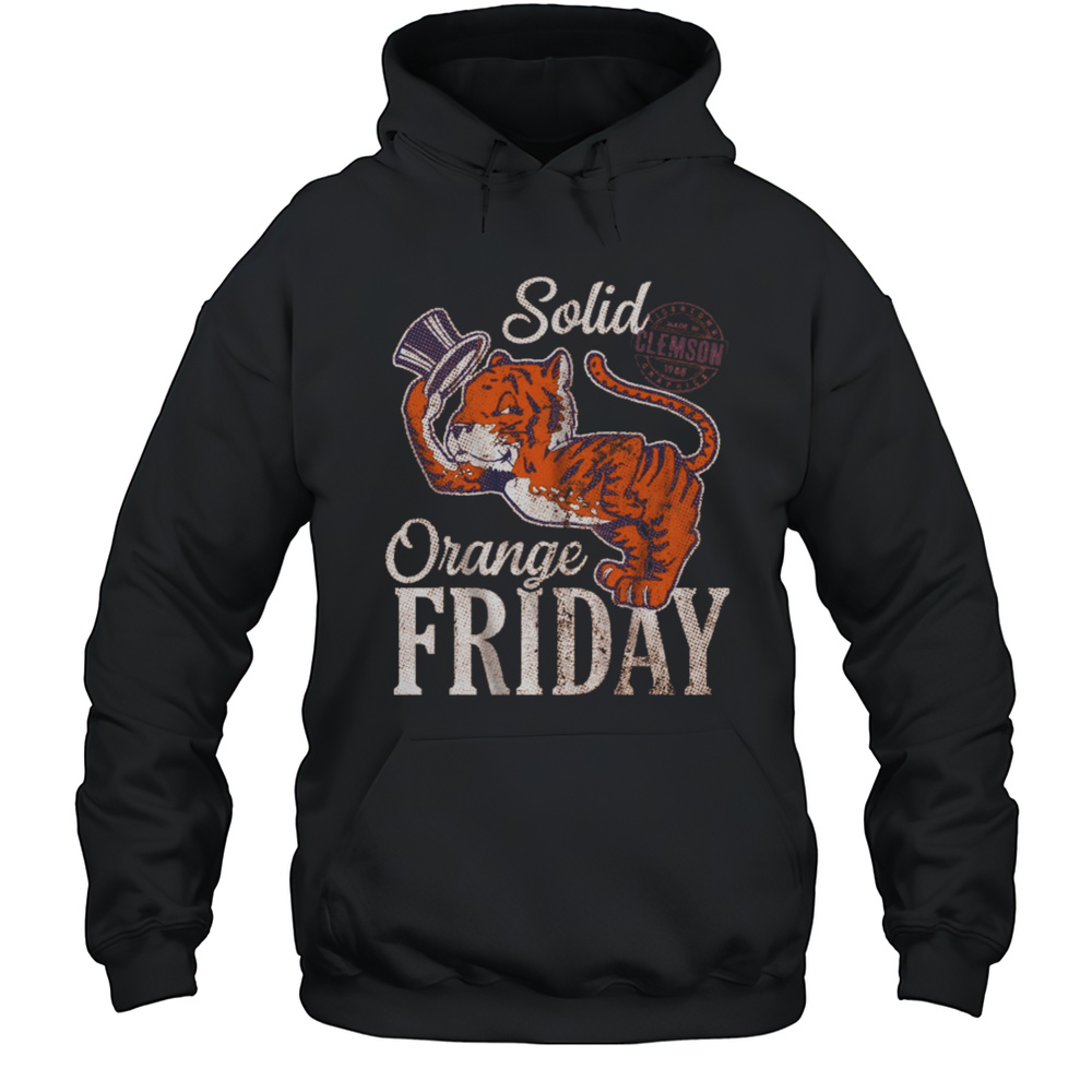 Clemson Tigers Solid Orange Friday Tigertown Graphics Made In 1988 T-shirt Unisex Hoodie