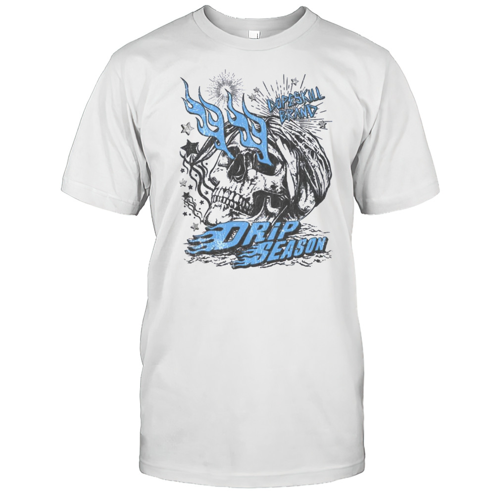 Dopeskill Brand Drip Season Skull Graphic T Shirt