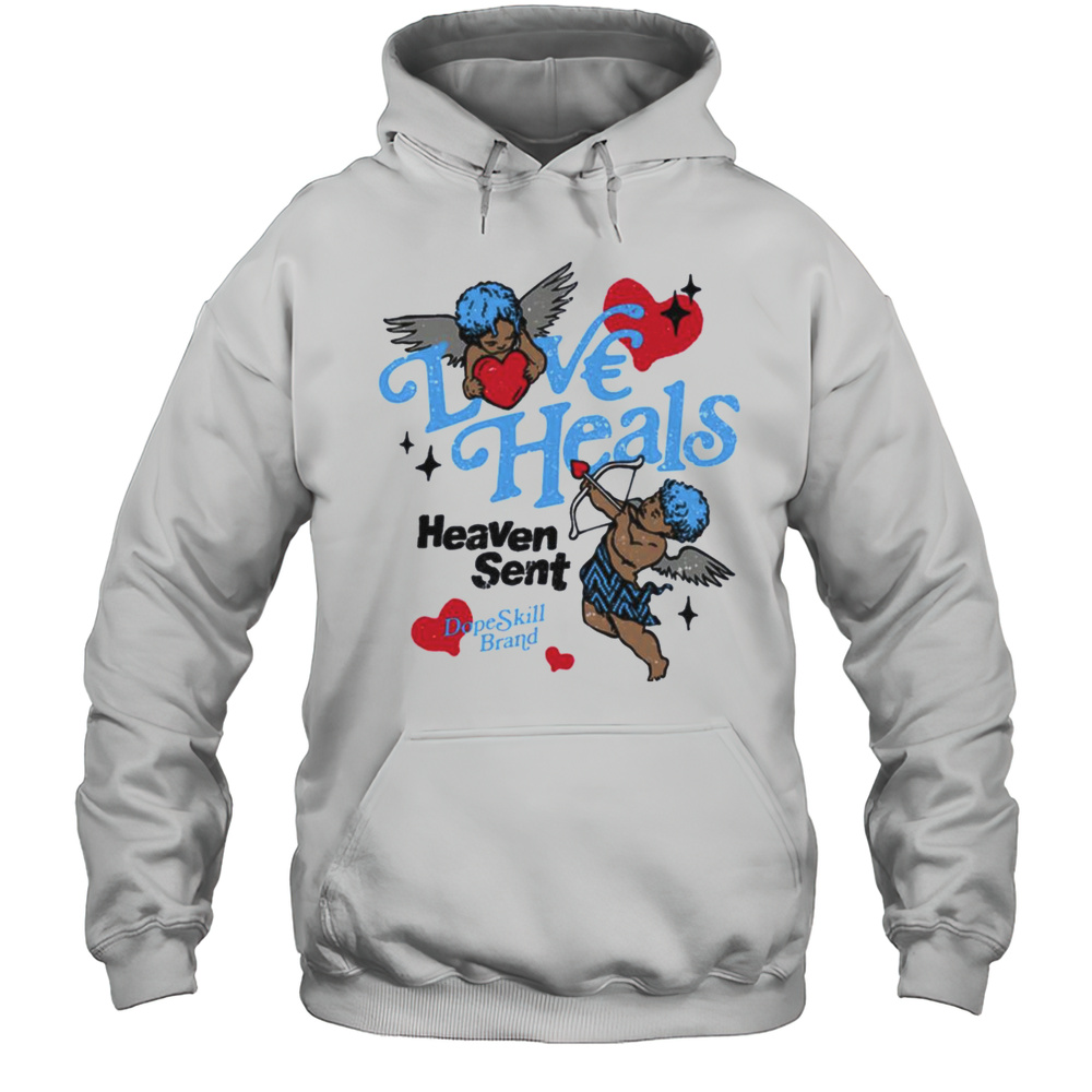 DopeSkill Love Heals Graphic T Shirt Unisex Hoodie