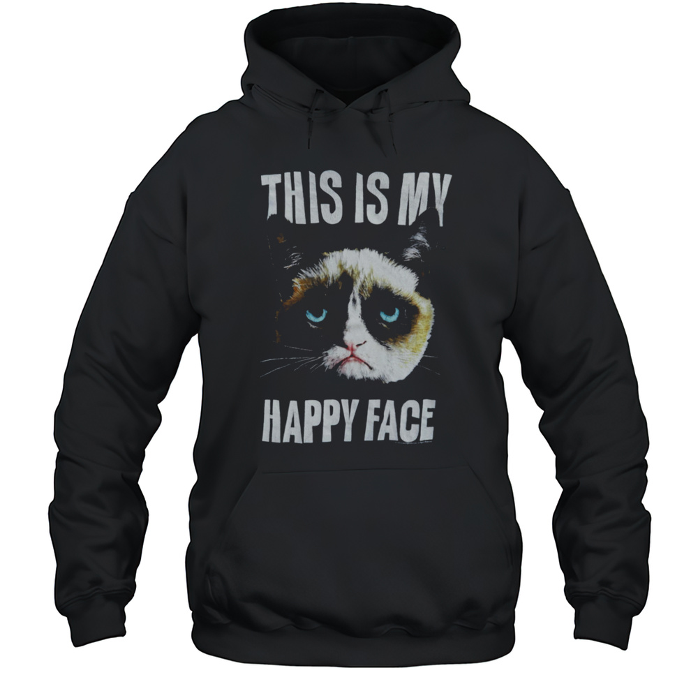 Grumpy Cat This Is My Happy Face T Shirt Unisex Hoodie