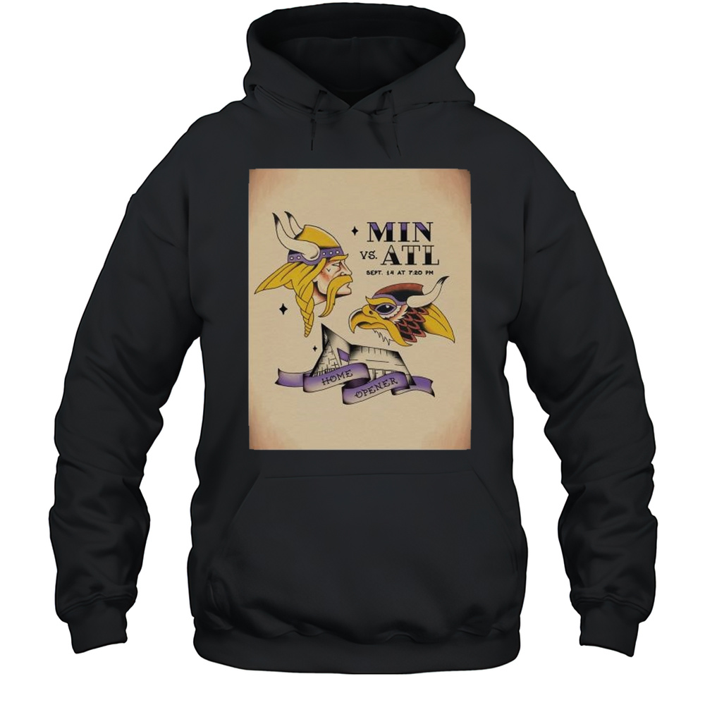 Home Opener Minnesota Vikings Vs Atlanta Falcons Sept 14 2025 NFL T-shirt Unisex Hoodie