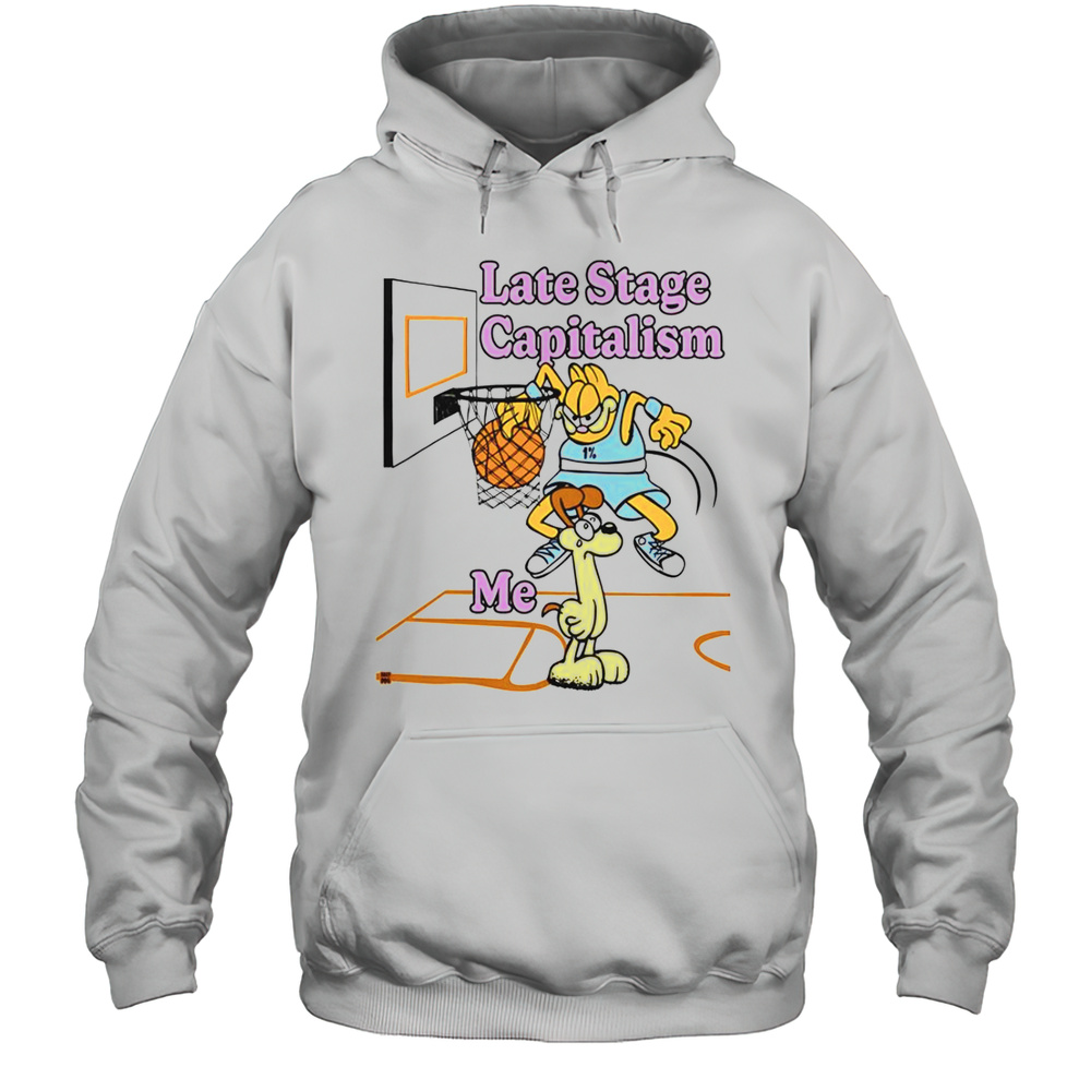 Last Stage Capitalism Garfield Vs Odie Basketball T-Shirt Unisex Hoodie
