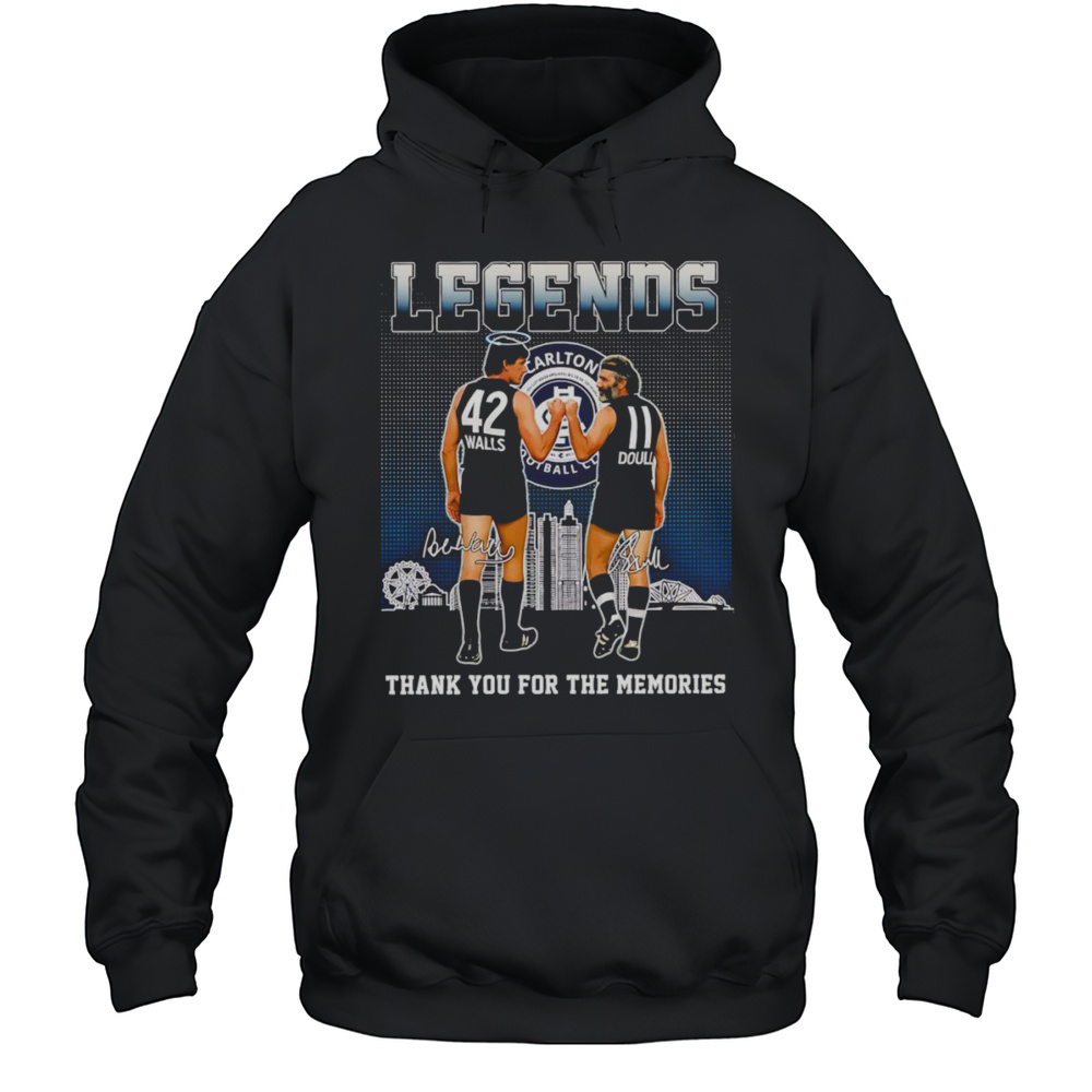Legends Vale Robert Walls And Bruce Doull Thank You For The Memories Shirt Unisex Hoodie