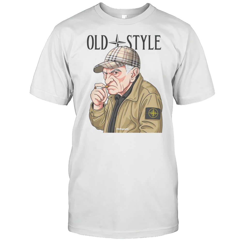 Old Style Man With Cap Graphic T Shirt