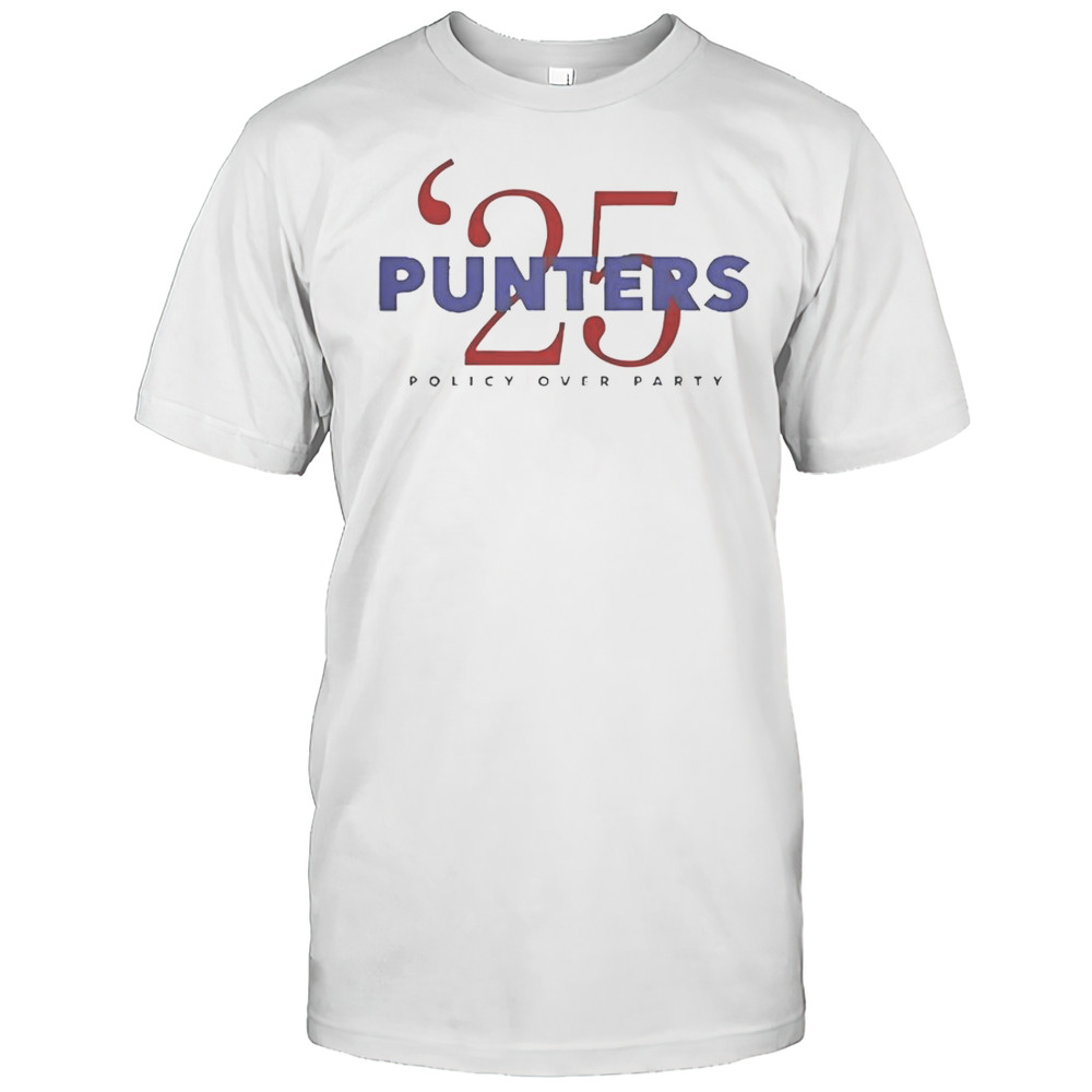 Punters Politics Punters 25 Policy Over Party T-Shirt