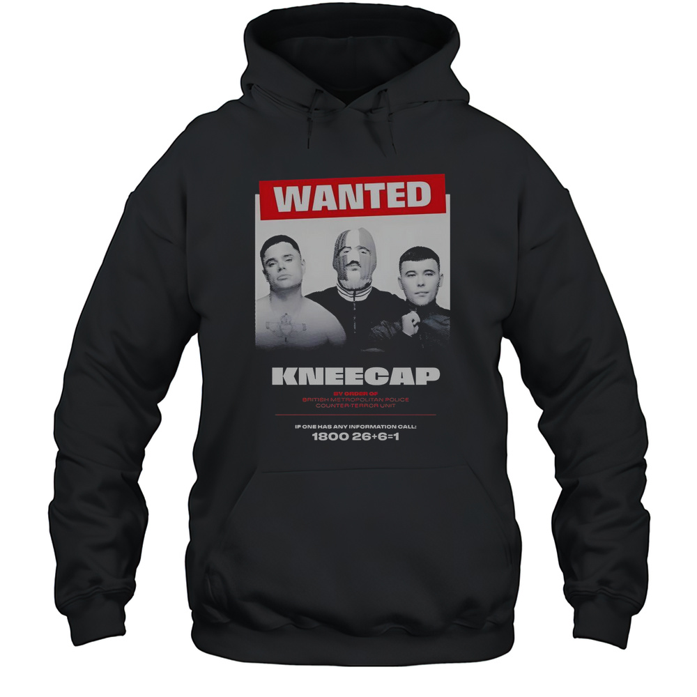 Wanted Kneecap By Order Of British Metropolitan Police Counter-Terror T-Shirt Unisex Hoodie