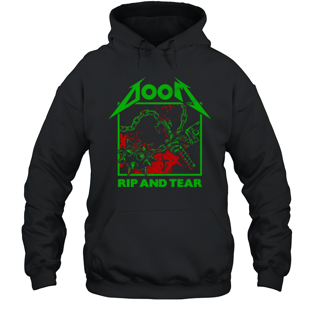Doom Rip And Tear Slay Em All Shirt Unisex Hoodie