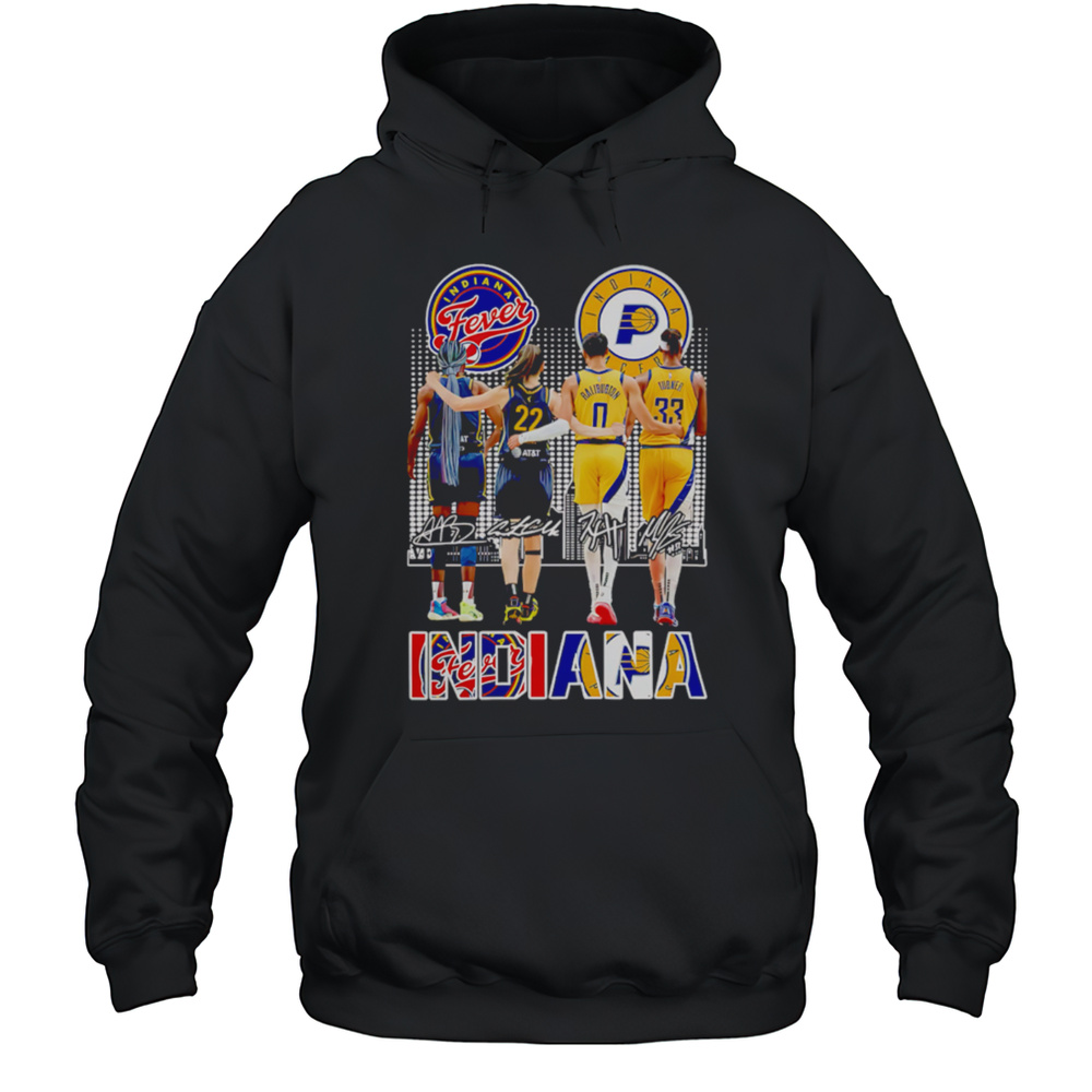 Indiana Fever And Indiana Pacers Signatures Shirt Unisex Hoodie