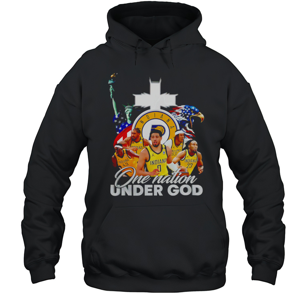 Indiana Pacers Basketball One Nation Under God Shirt Unisex Hoodie