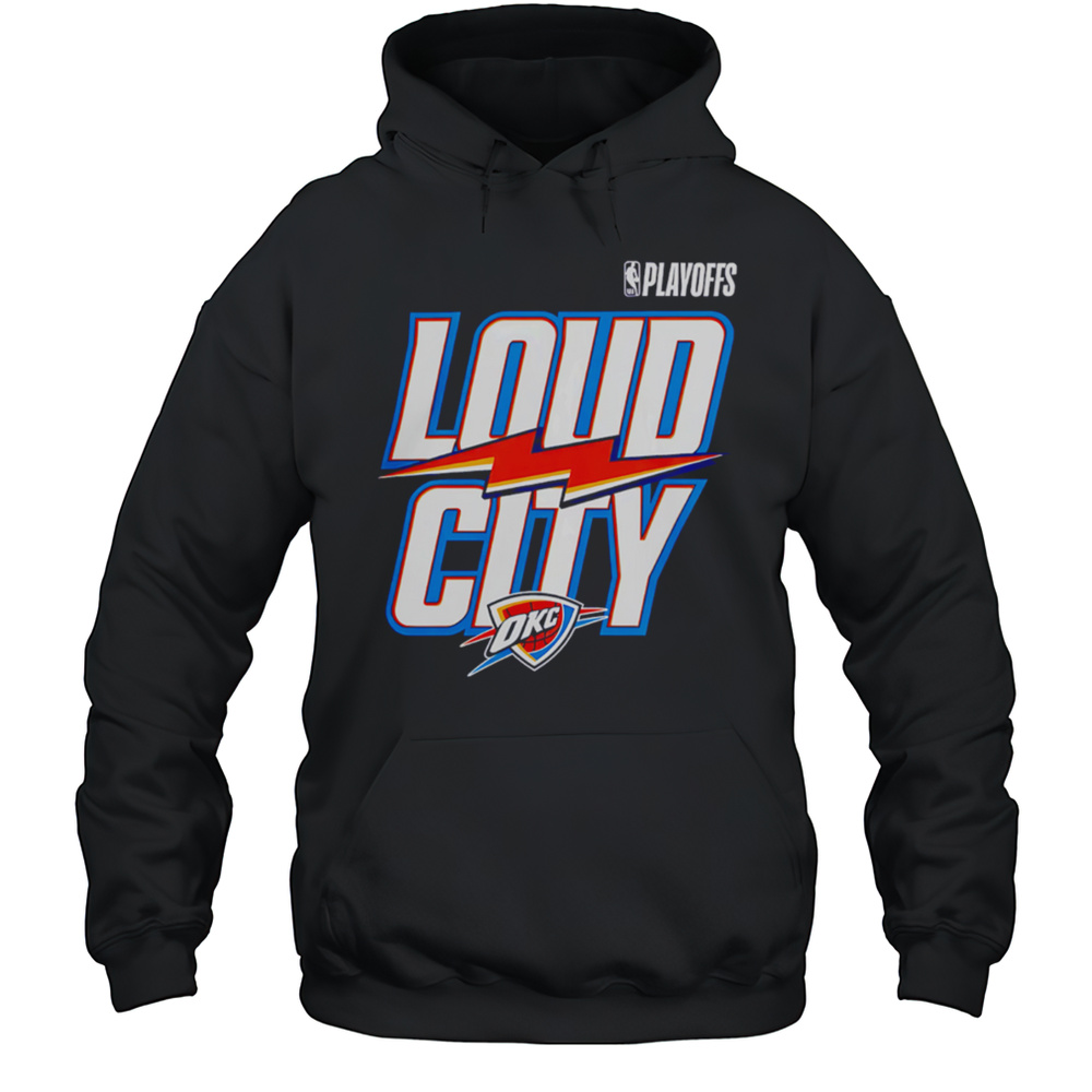 Oklahoma City Thunder 2025 NBA Playoffs Logo Shirt Unisex Hoodie