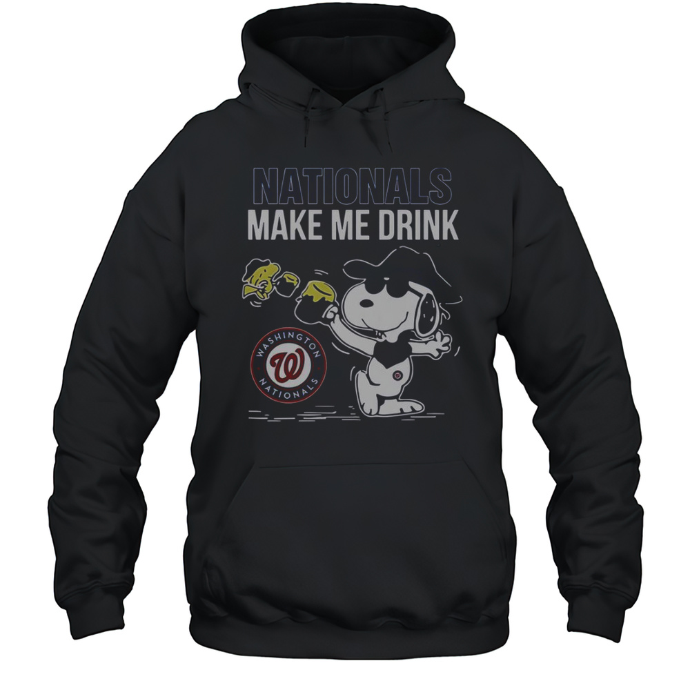 Snoopy And Woodstock Washington Nationals Make Me Drink T-Shirt Unisex Hoodie