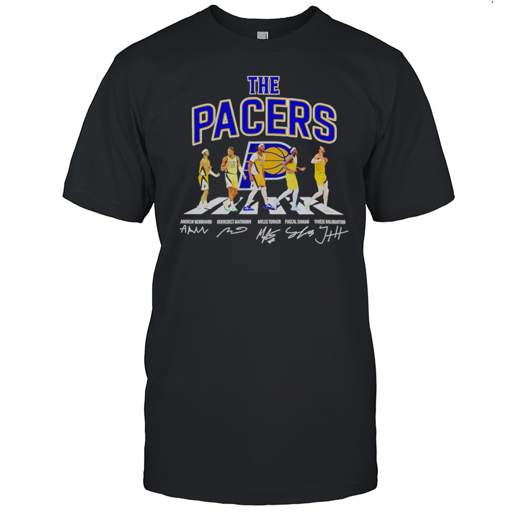 The Indiana Pacers Basketball Abbey Road Signatures 2025 Shirt