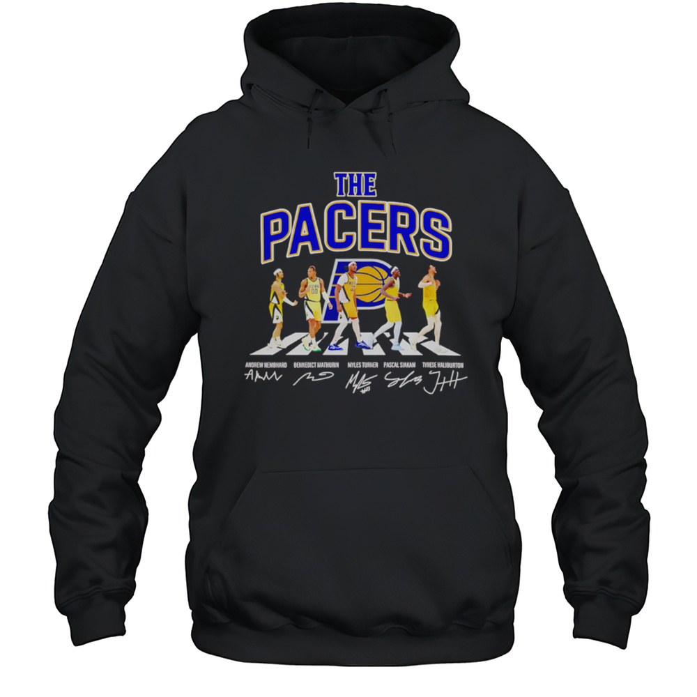 The Indiana Pacers Basketball Abbey Road Signatures 2025 Shirt Unisex Hoodie