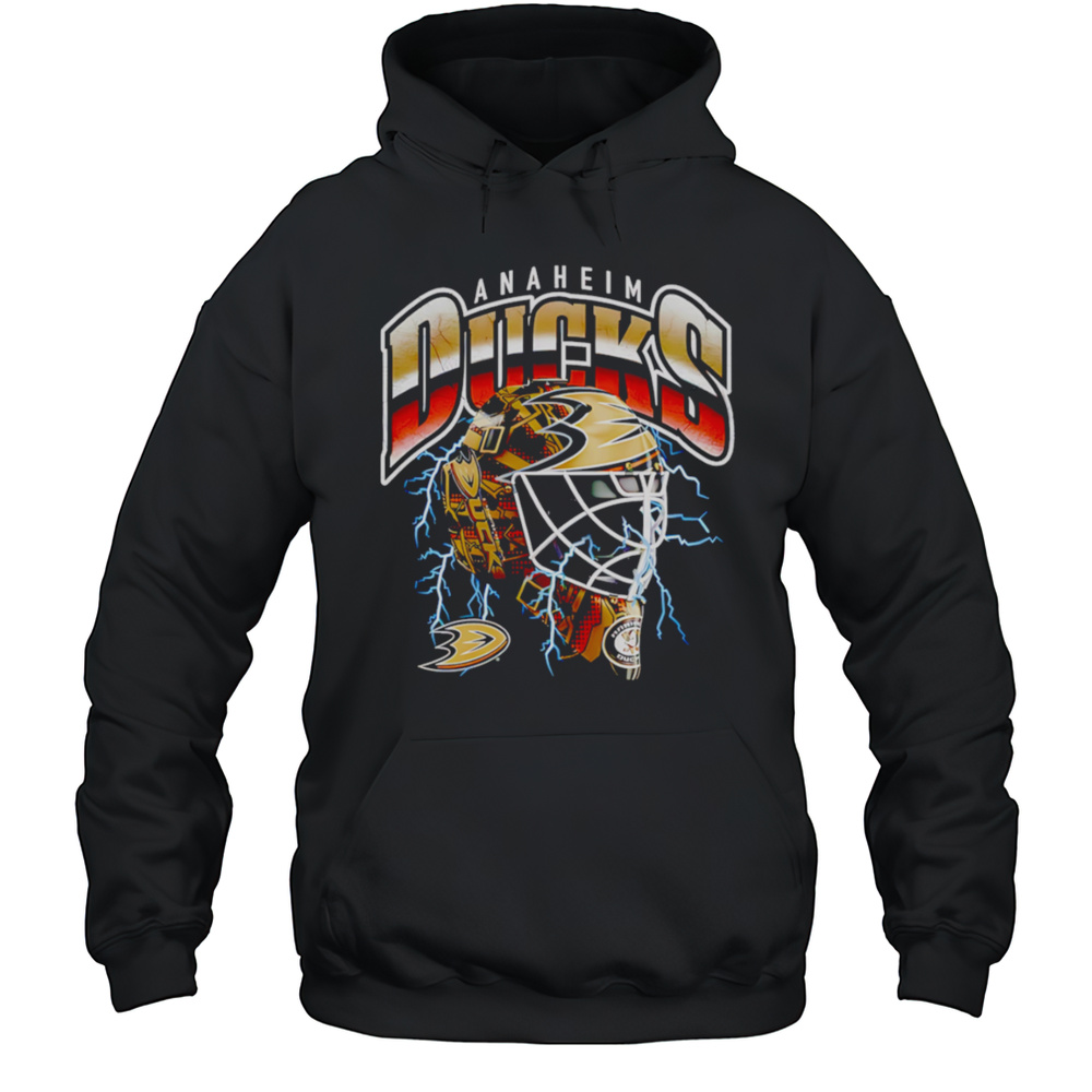 Anaheim Ducks Crease Lightning Helmet Shirt Unisex Hoodie
