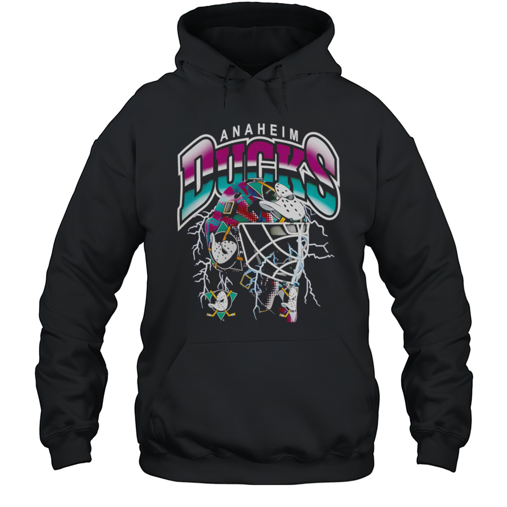 Anaheim Ducks Crease Lightning Shirt Unisex Hoodie