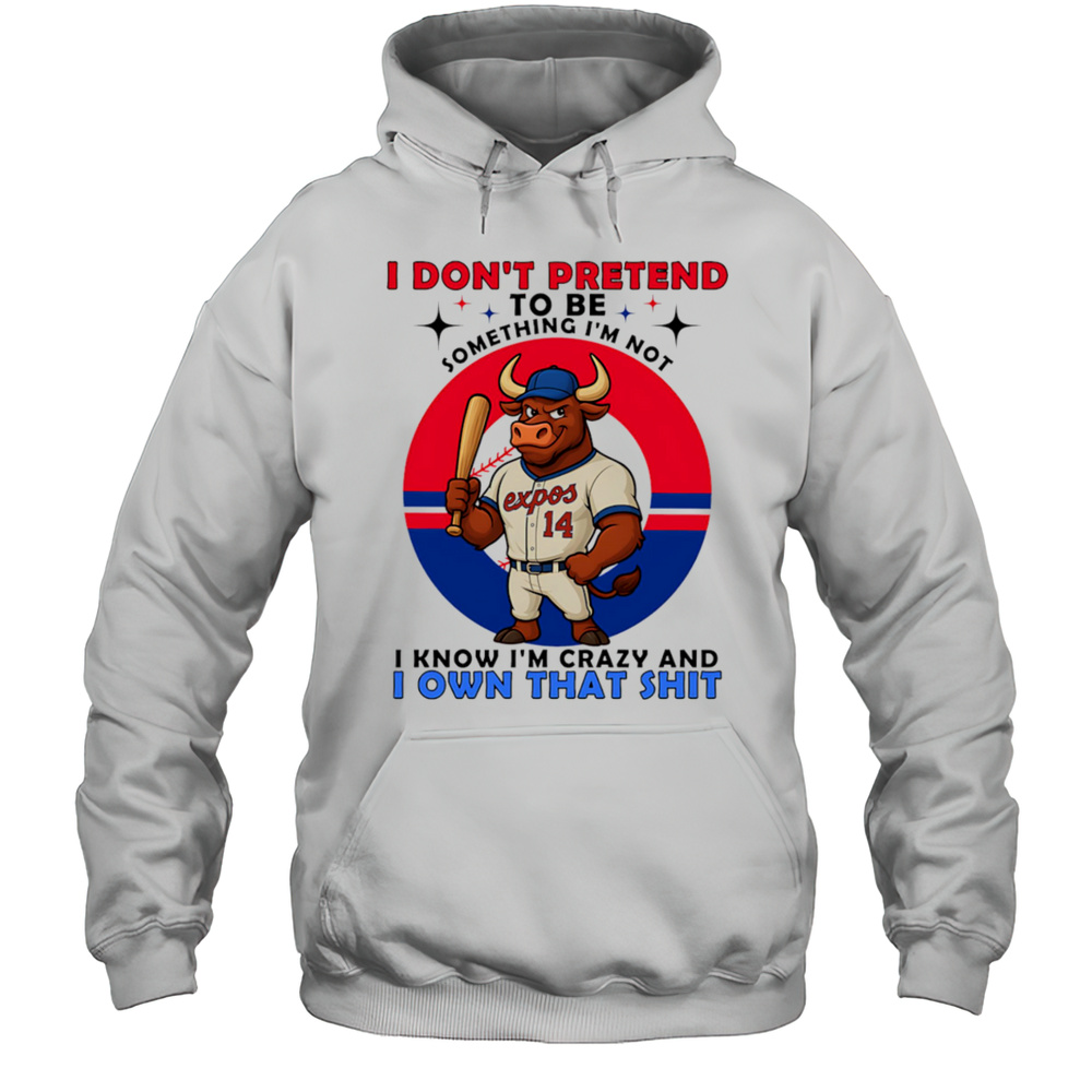 I Dont Pretend To Be Something Im Not I Know Im Crazy And I Own That Shit Shirt Unisex Hoodie