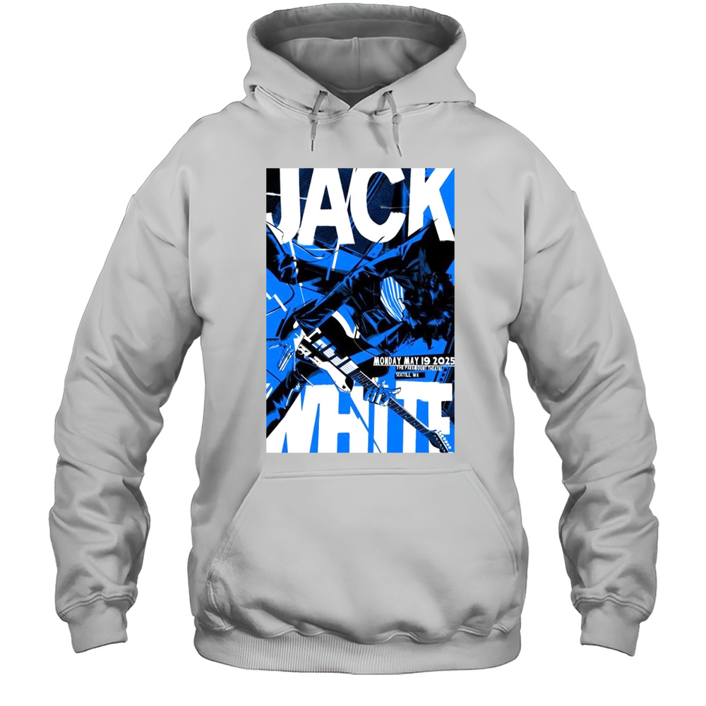 Jack White Paramount Theatre Seattle WA May 19 2025 Tour T-shirt Unisex Hoodie