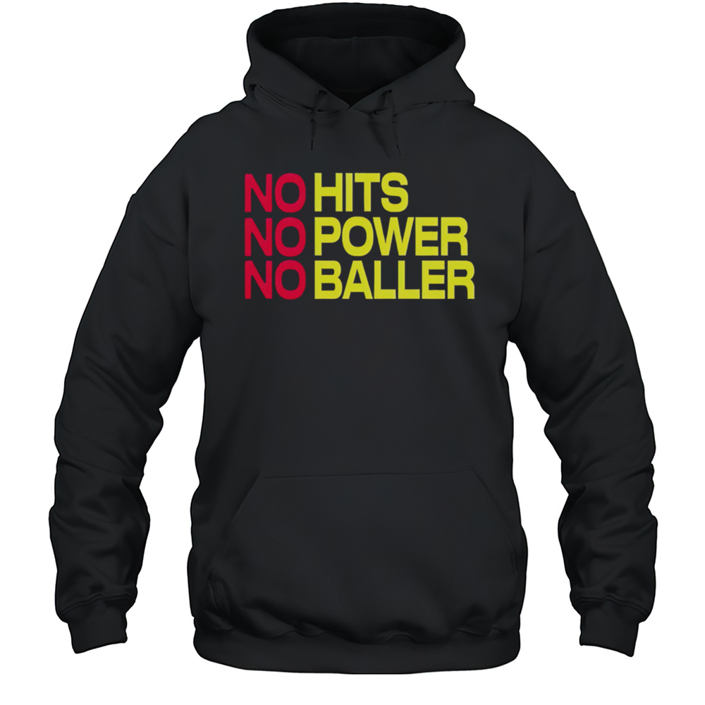 No Hits No Power No Baller Shirt Unisex Hoodie